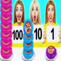 عکس سرگرمی بانوانMulti DO/چالش ها و موقعیت های خنده دار 100 لایه غذا باهم شماره 10