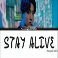 عکس لیریک اهنگ جدید Stay Alive جونگ کوک و شوگا(ترجمه فارسی)