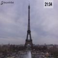 عکس غروپ پاریس با موسیقی‌پیانو و صدای باران( Study with me)