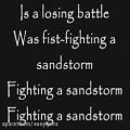 عکس آهنگ Fist Fighting a Sansstorm از Sia (آهنگ + متن)