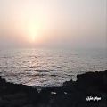 عکس غروب خورشید سواحل مکران