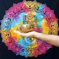 عکس کاسه تبتی دست ساز اصل _ طرح طلایی _قطر ۱۳