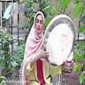عکس تکنوازی دف - دف نوازی با ریتم آهنگ قدیمی شیرازی - موسیقی سنتی و اصیل ایرانی