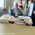 عکس تمرین سرود سلام فرمانده در مدرسه ای در جمهوری باکو