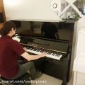 عکس رسا عبادی نیا مربی آموزشگاه پیانو پدال در حال اجرای قطعه ای زیبا