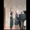 عکس دوئت ویولن و پیانو- اجرایBazzini از ویولنیست 10 ساله