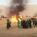 عکس لحظه سوختن چادر کاروان حضرت حسین