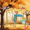 عکس کلیپ شعر فصل پاییز | ترانه کودکانه | اهنگ برای پاییز | روی درختا پراز کلاغه