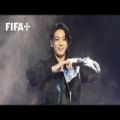 عکس اجرا جونگ کوک آهنگ BTS Jungkook - Dreamers FIFA World Cup با زیرنویس