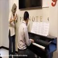 عکس دو نوازی فلوت و پیانو قطعه ی آندانته در دو ماژور