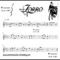 عکس نت آهنگ کارتون خاطره انگیز زورو Zorro