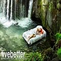 عکس موسیقی بسیار آرامش بخش به خواب با صدای جریان آب و آبشار