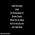 عکس Green Day -Boulevard of Broken Dreams lyrics