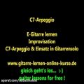 عکس E-Gitarre Improvisation lernen - Arpeggien - C7 Arpeggio mit Anwendungsbeispielen