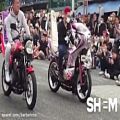 عکس استفاده از موتورسیکلت به عنوان ابزار موسیقی در ژاپن