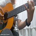 عکس قطعه زیبا و سخت بوره اثر سباستین باخ با گیتار