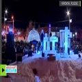 عکس کنسرت جالب با سازهای یخی در روسیه