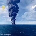 عکس لحظات ألیمة من غرق ناقلة النفط الایرانیة سانتشی مع طاقمها 32 شخص فی سواحل الصین