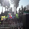 عکس سرود زیبایی دانش آموزان جاجرمی در مراسم جشن انقلاب