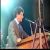 عکس سخنرانی و آواز خوانی استاد شجریان در جمع دانشجویان به یادِ جواد آذر